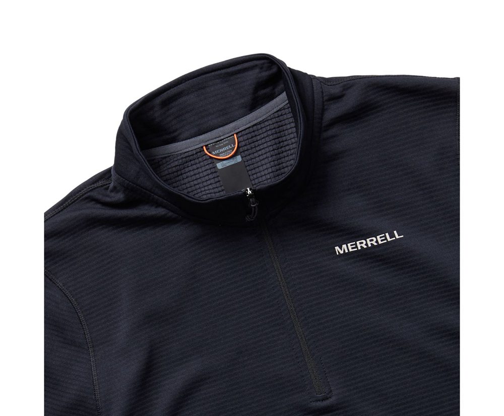 Merrell Bluse Herre - Terrain Geotex 1/4 Zip - Sort - PNG497052